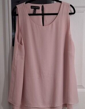 Love & Legend Women's Pink Sheer Layered Blouse.   Size 16